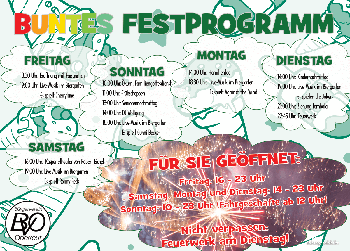 Programm Sommerfest 2025 in Oberreut
